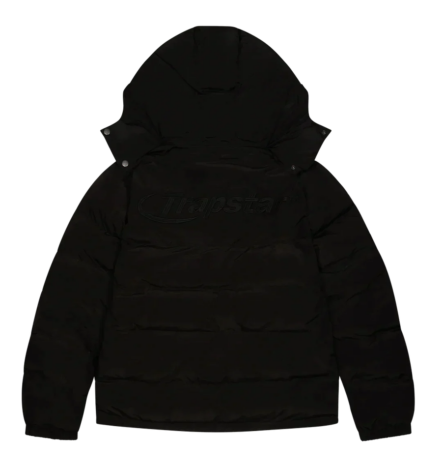 Trapstar Triple Black Hyperdrive Hooded Puffer Jacket 2