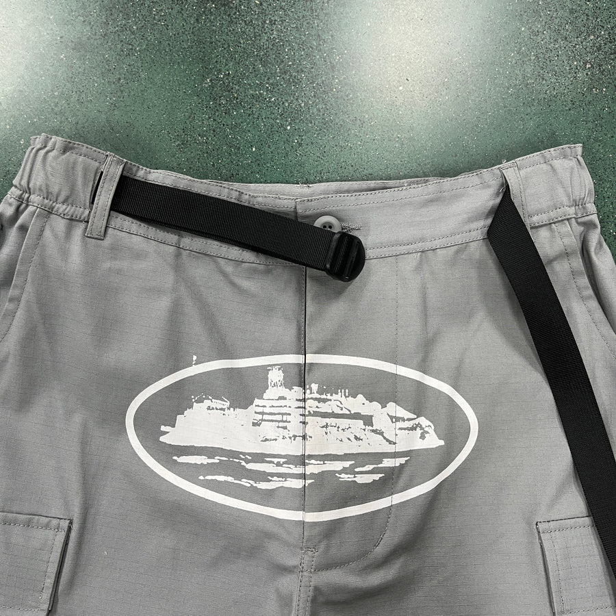 Corteiz Alcatraz Stone Grey Cargos 3