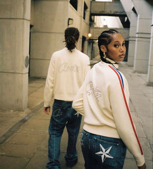 Corteiz Knit Zip Up Fleece- Cream 3
