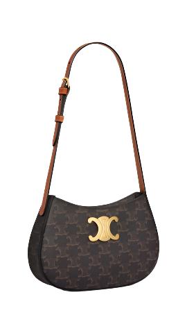 Celine Tilly Bag In Triomphe Canvas & Calfskin "Tan" 3