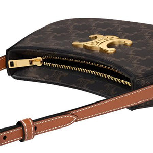 Celine Tilly Bag In Triomphe Canvas & Calfskin "Tan" 2