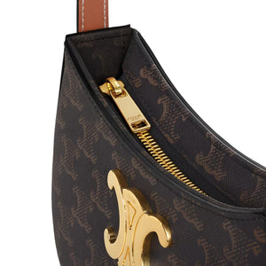 Celine Tilly Bag In Triomphe Canvas & Calfskin "Tan" 5