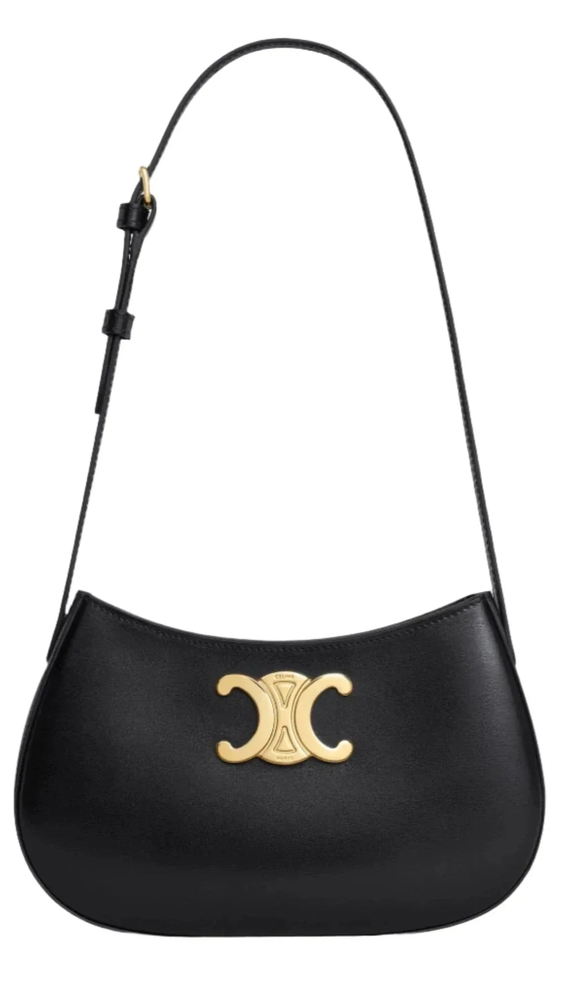 Celine Tilly Bag In Shiny Calfskin "Black"