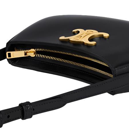 Celine Tilly Bag In Shiny Calfskin "Black"