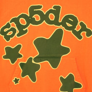 Sp5der Beluga Hoodie Orange/Green 4