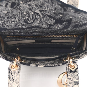 Christian Dior Toile de Jouy Embroidered Medium Lady "D-Lite Blue" 4