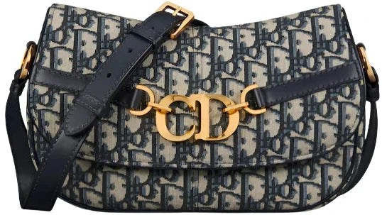 Dior Oblique Jacquard Small CD Besace Bag "Blue"