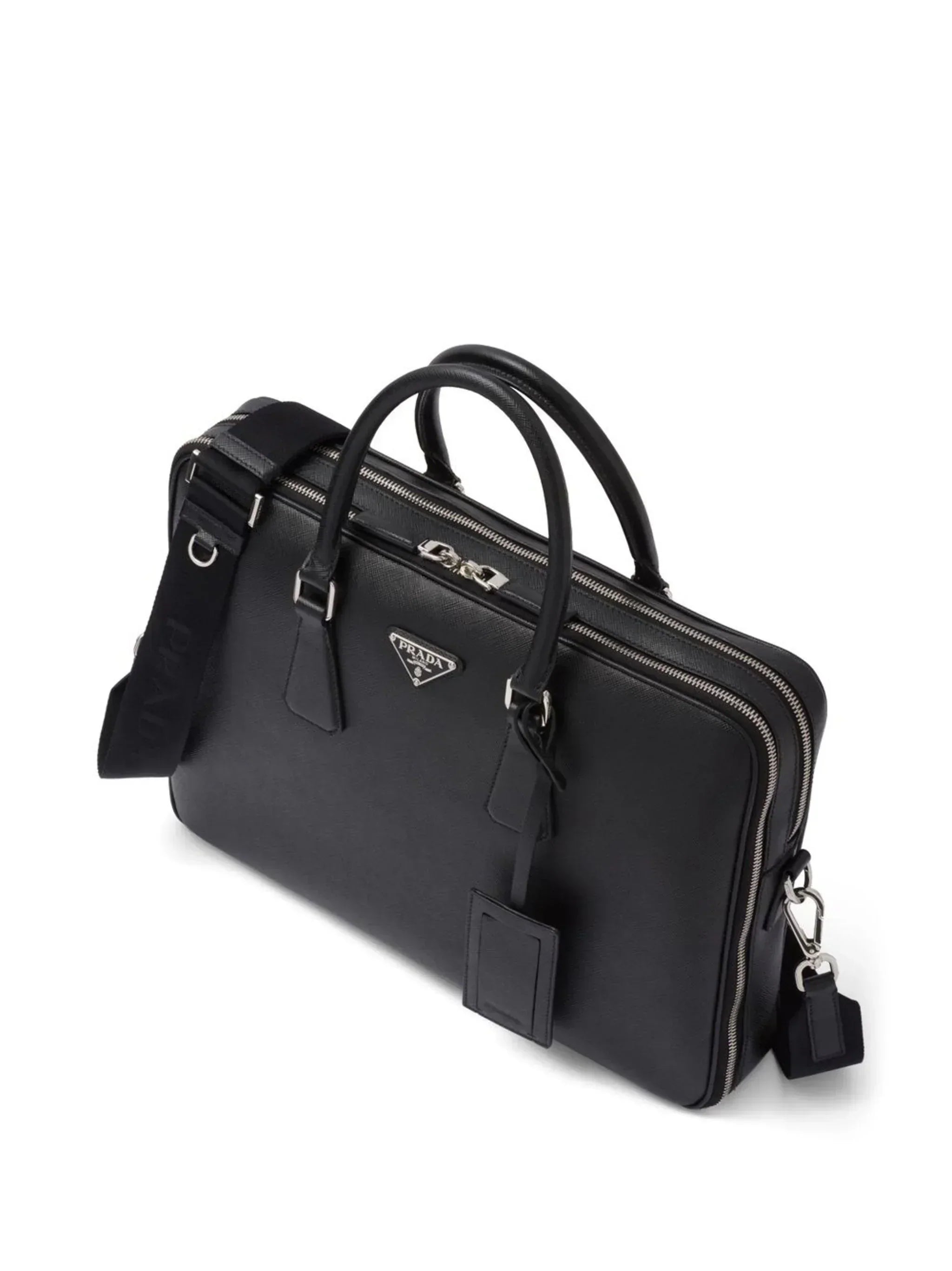 PRADA Black Saffiano Leather Business Bag