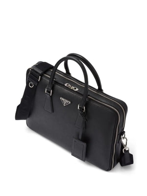 PRADA Black Saffiano Leather Business Bag 3