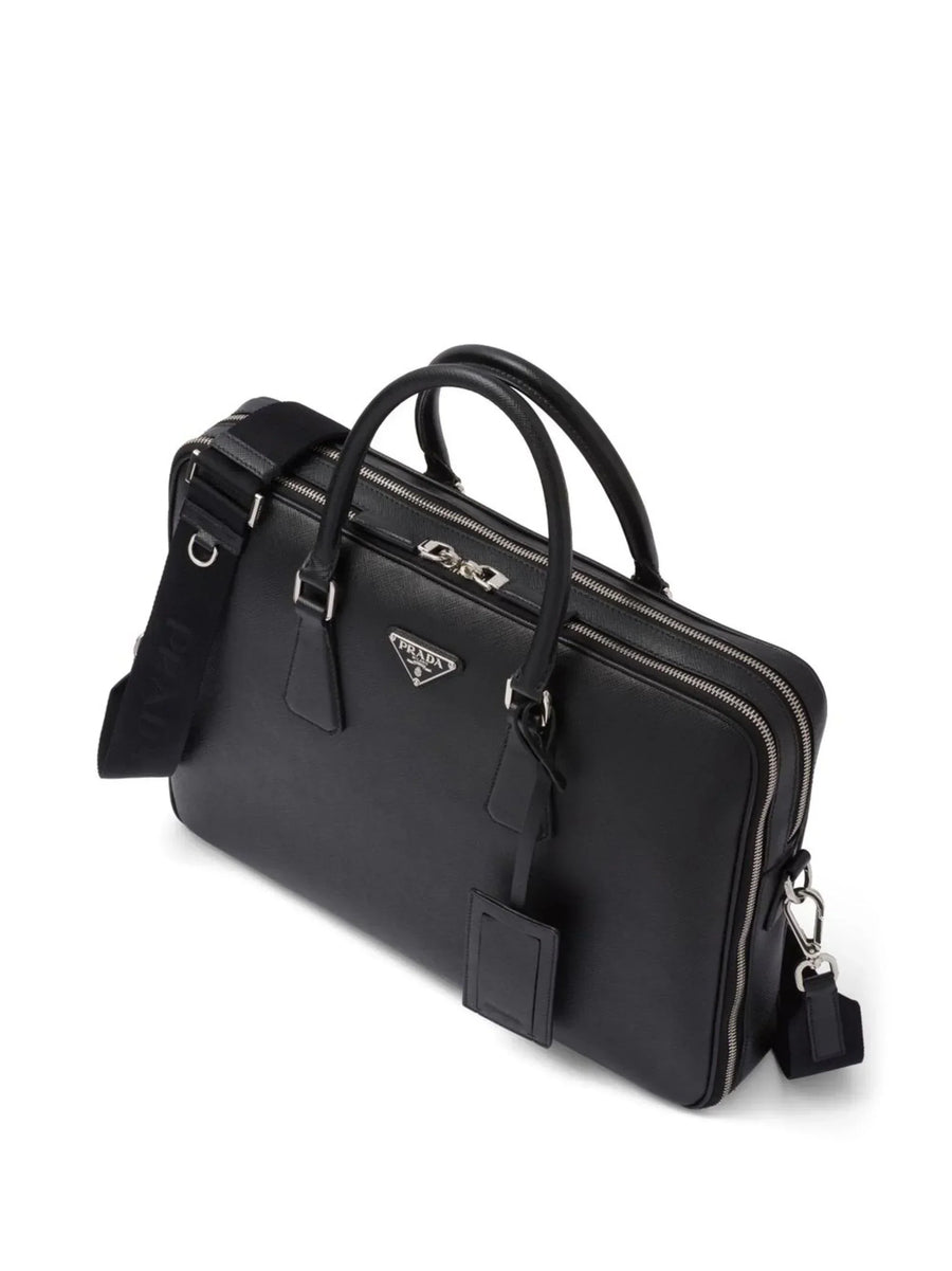PRADA Black Saffiano Leather Business Bag 3