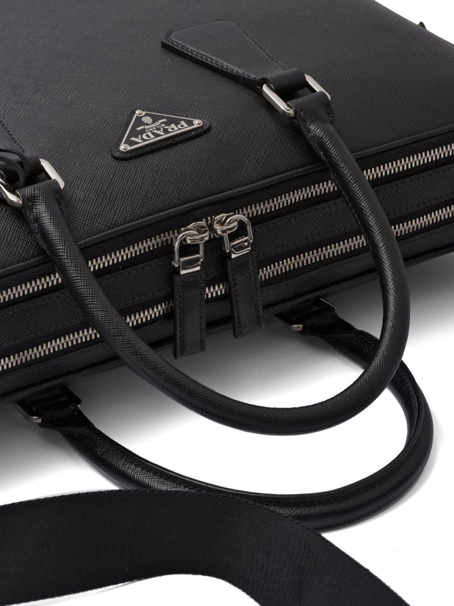 PRADA Black Saffiano Leather Business Bag 2