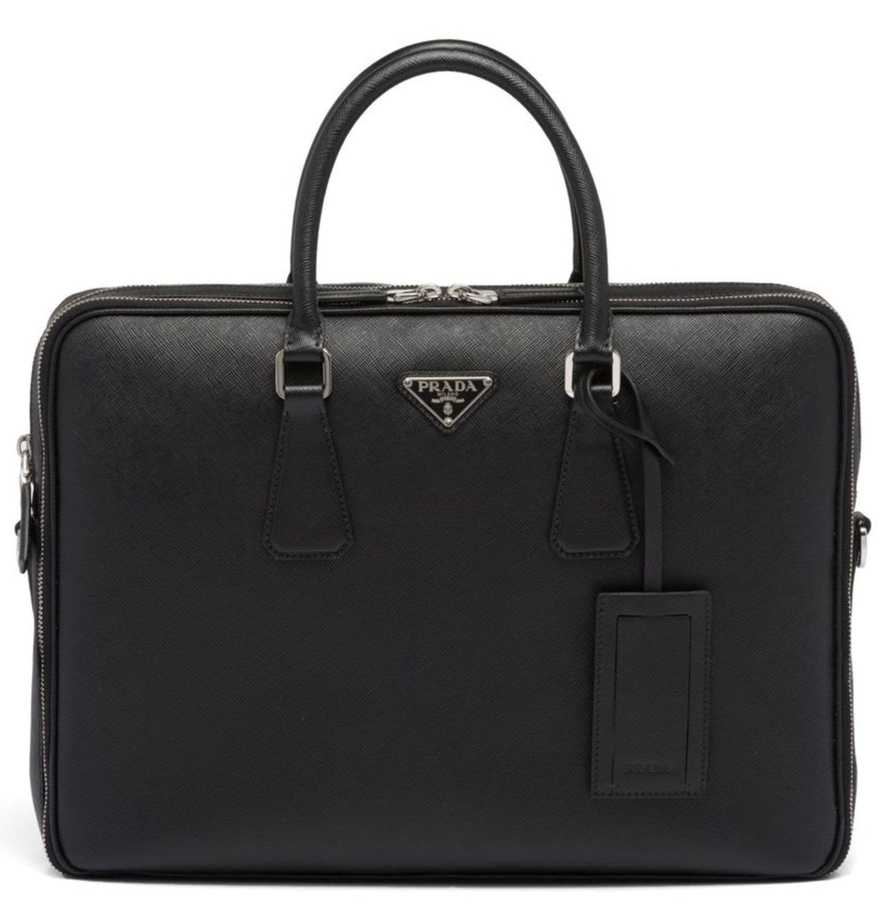 PRADA Black Saffiano Leather Business Bag