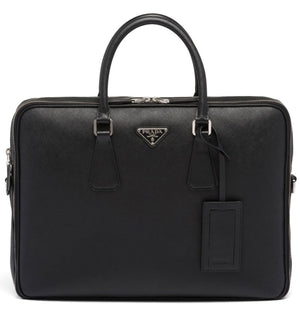 PRADA Black Saffiano Leather Business Bag 1