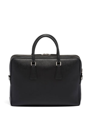 PRADA Black Saffiano Leather Business Bag 4