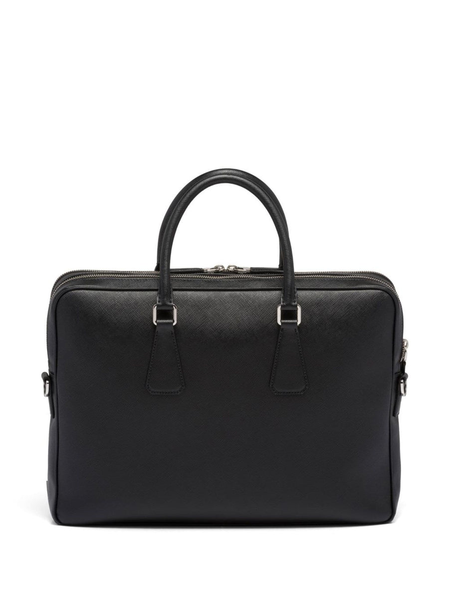 PRADA Black Saffiano Leather Business Bag 4