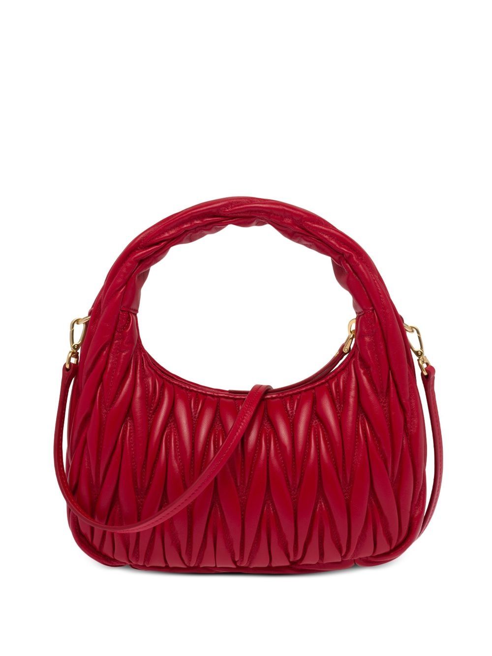 MIU MIU mini Wander matelassé shoulder bag "Red"