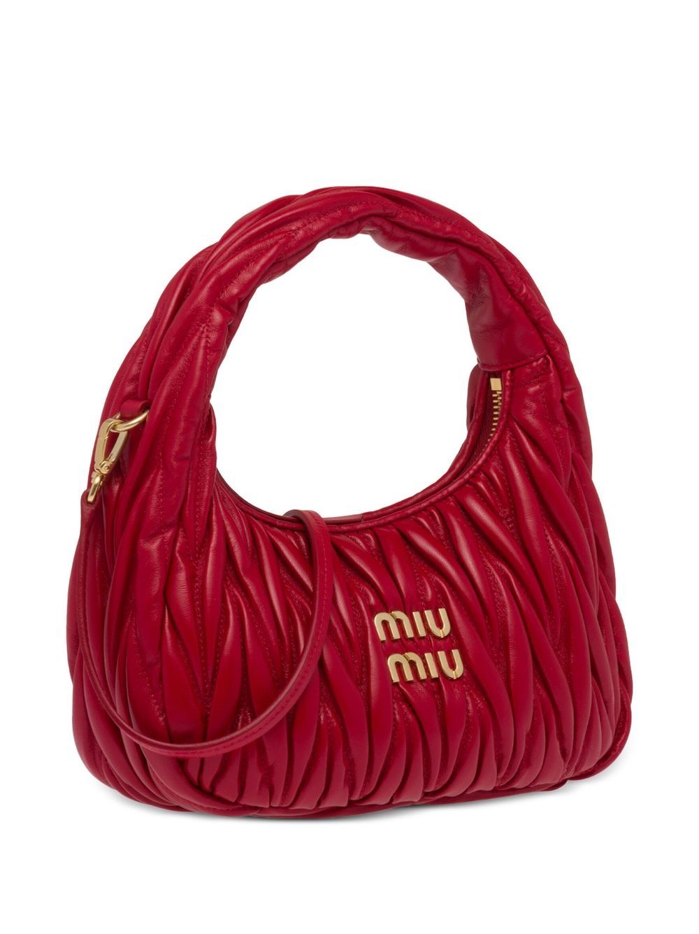 MIU MIU mini Wander matelassé shoulder bag "Red"