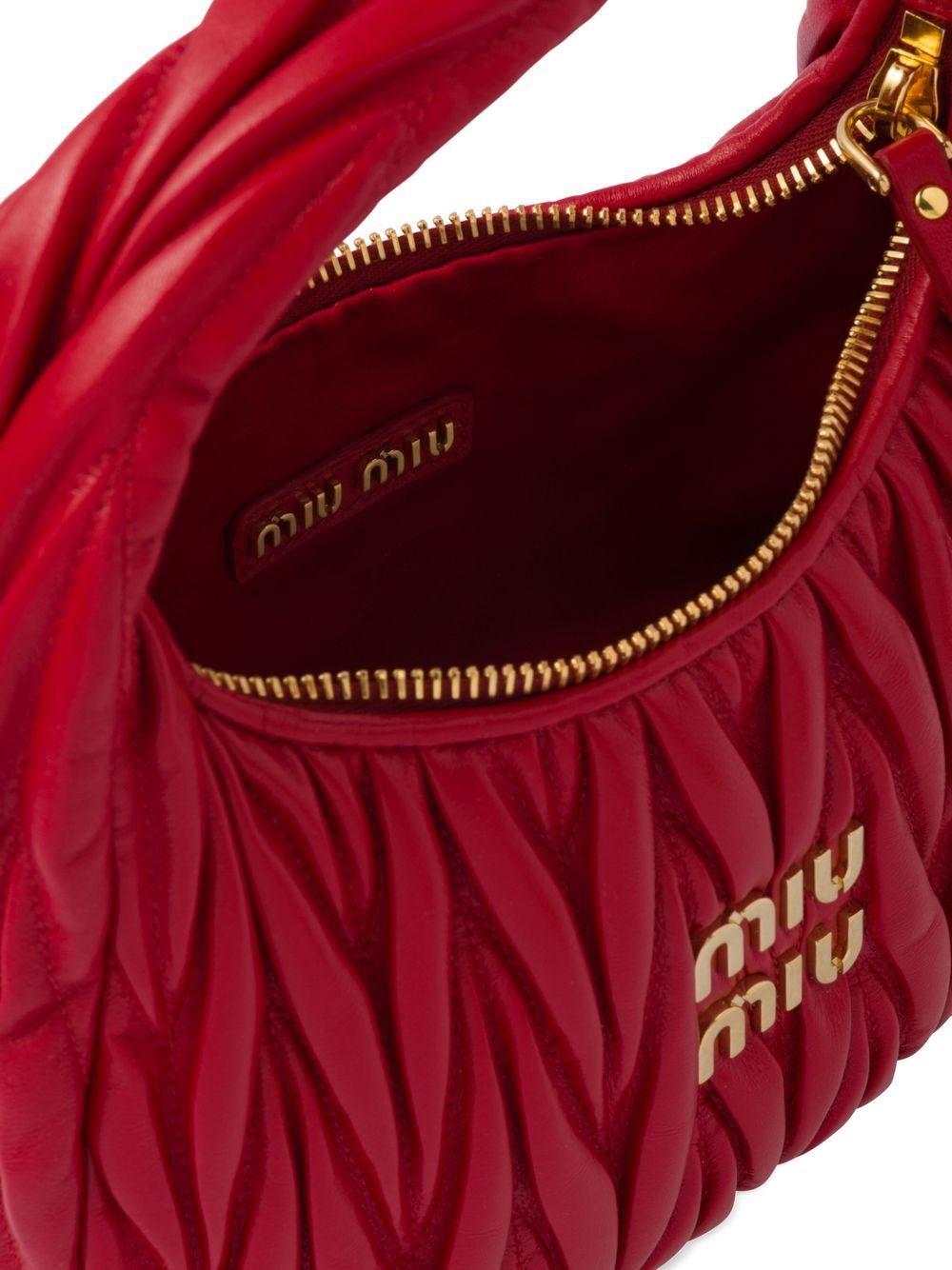 MIU MIU mini Wander matelassé shoulder bag "Red"