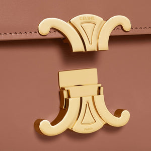 Celine Classique Triomphe Bag In Shiny Calfskin "Brown" 5