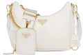 PRADA Nylon and Saffiano Leather Re-Edition 2005 Shoulder Bag "White"