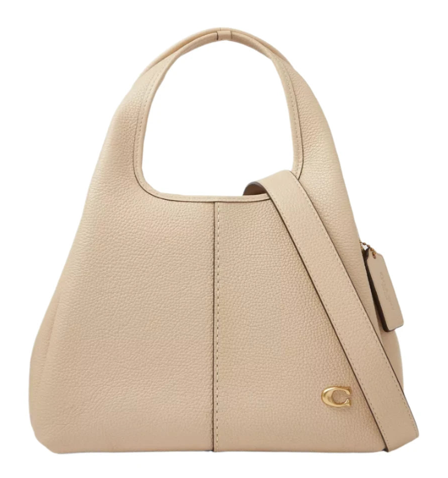 Coach Lana 23 pebbled leather shoulder bag "Ivory" 7
