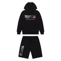 Black & Pink Chenille Decoded 2.0 Hooded Short Set