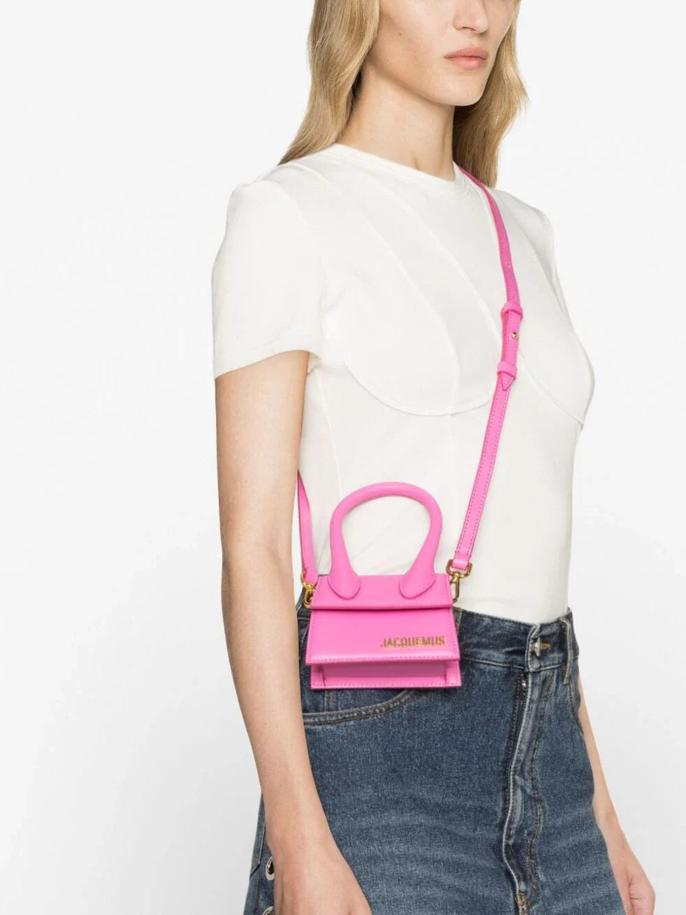 Jacquemus Le Chiquito leather "Hot Pink"