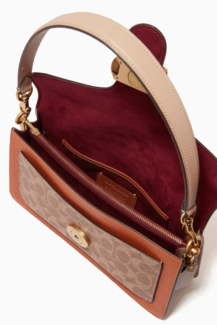 Coach Tabby 26 Shoulder Bag in Signature Canvas & Leather "Brown" 6
