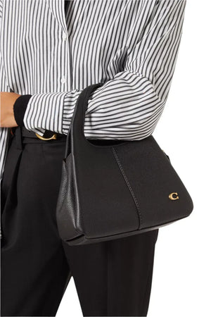 Coach Lana 23 pebbled leather shoulder bag "Black" 5