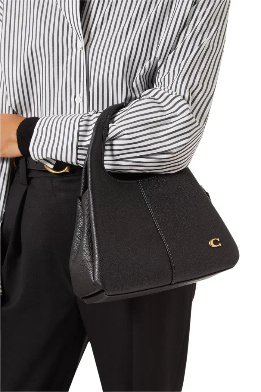 Coach Lana 23 pebbled leather shoulder bag "Black" 5