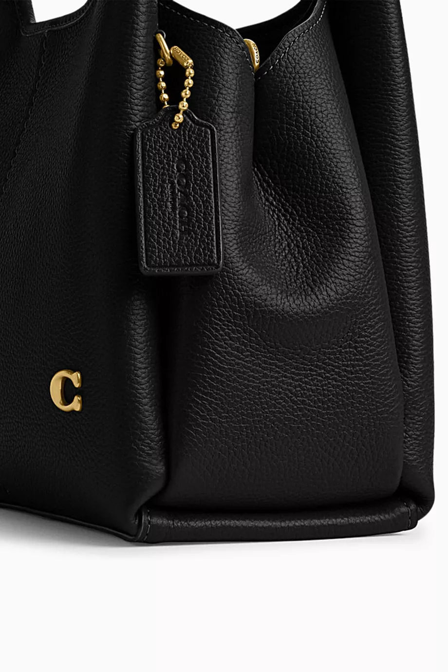 Coach Lana 23 pebbled leather shoulder bag "Black"