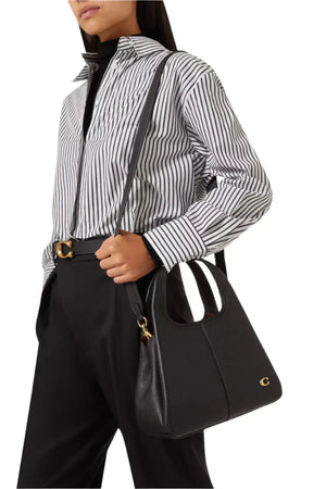 Coach Lana 23 pebbled leather shoulder bag "Black" 2