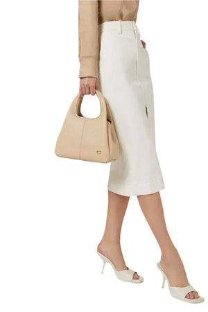 Coach Lana 23 pebbled leather shoulder bag "Ivory" 5