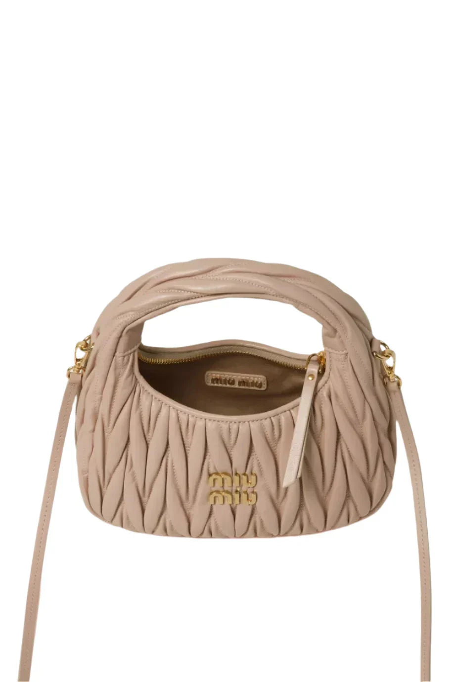 MIU MIU mini Wander matelassé "Powder Pink"