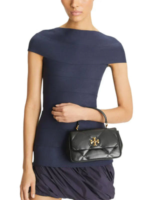 Tory Burch Kira diamond quilt-top handle "Black" 3