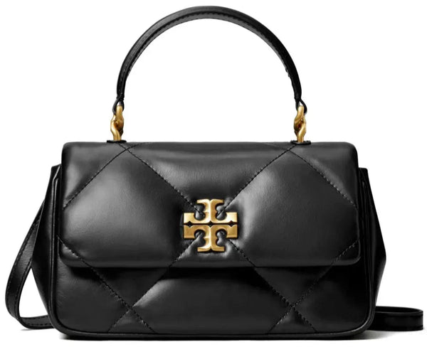 Tory Burch Kira diamond quilt-top handle "Black"