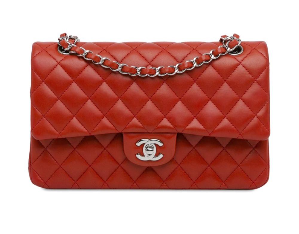 Chanel Medium Classic Double Flag shoulder bag "Red"