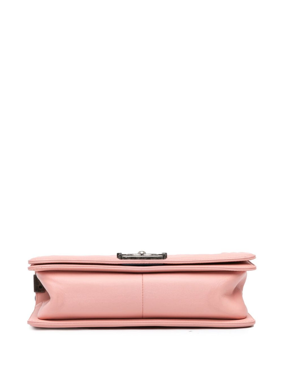 Chanel medium boy flap crossbody bag "Light Pink" 2