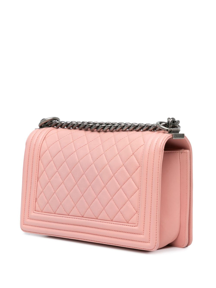 Chanel medium boy flap crossbody bag "Light Pink" 3