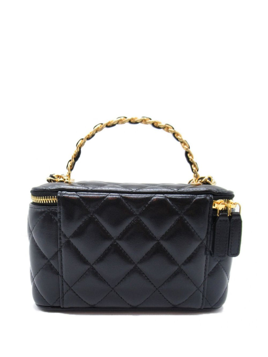 CHANEL diamond-quilted coin Vanity bag 'Black' 2