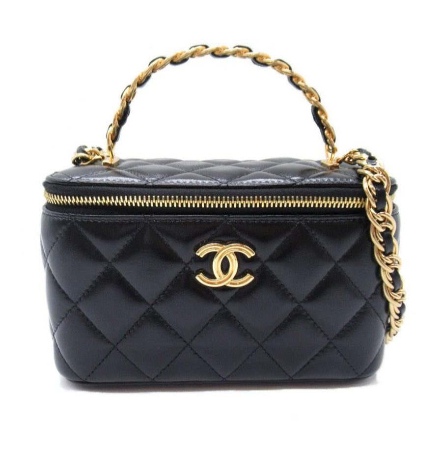 CHANEL diamond-quilted coin Vanity bag 'Black' 1