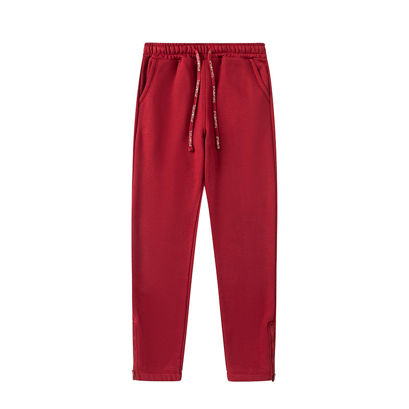 Trapstar Script Zip Through Hoodie Tracksuit- Red 6
