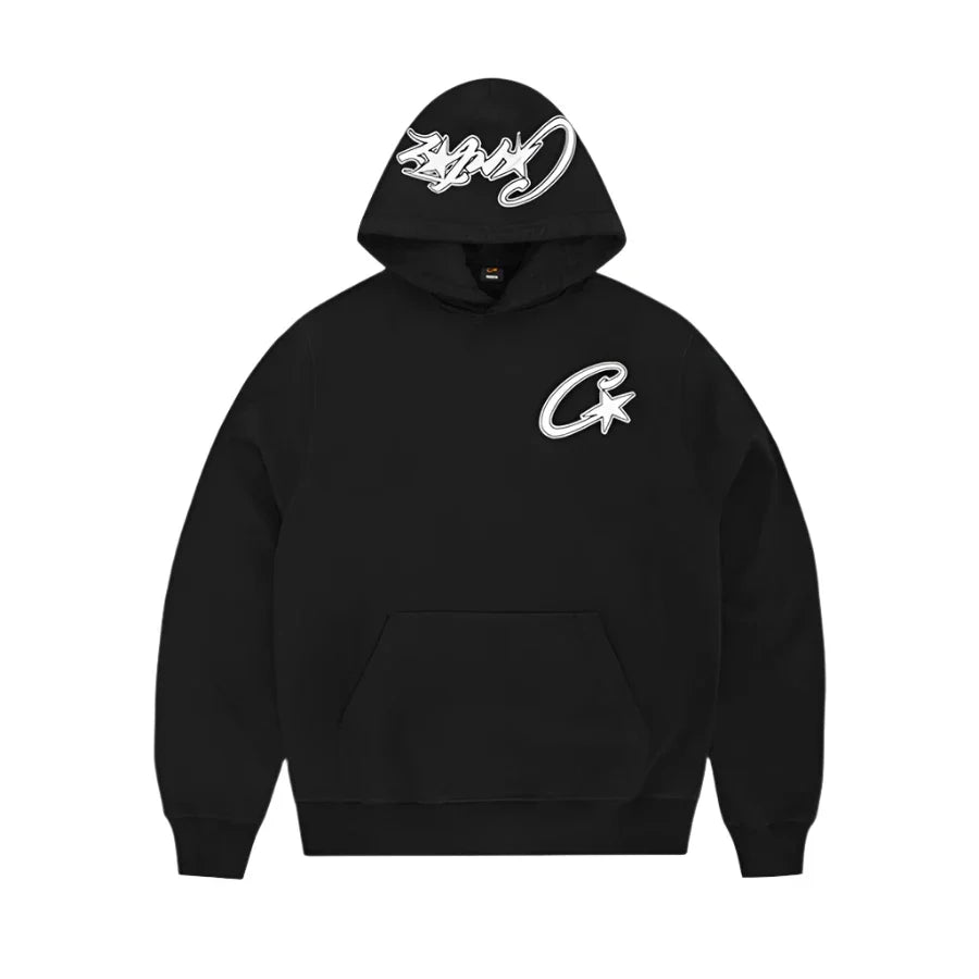 Corteiz C-Star Appliqué Hoodie- Black 1