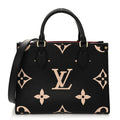 LOUIS VUITTON Empreinte Monogram Giant Onthego PM "Black Beige"