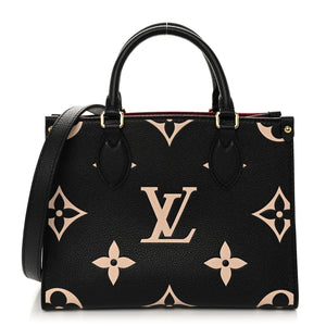 LOUIS VUITTON Empreinte Monogram Giant Onthego PM "Black Beige" 1