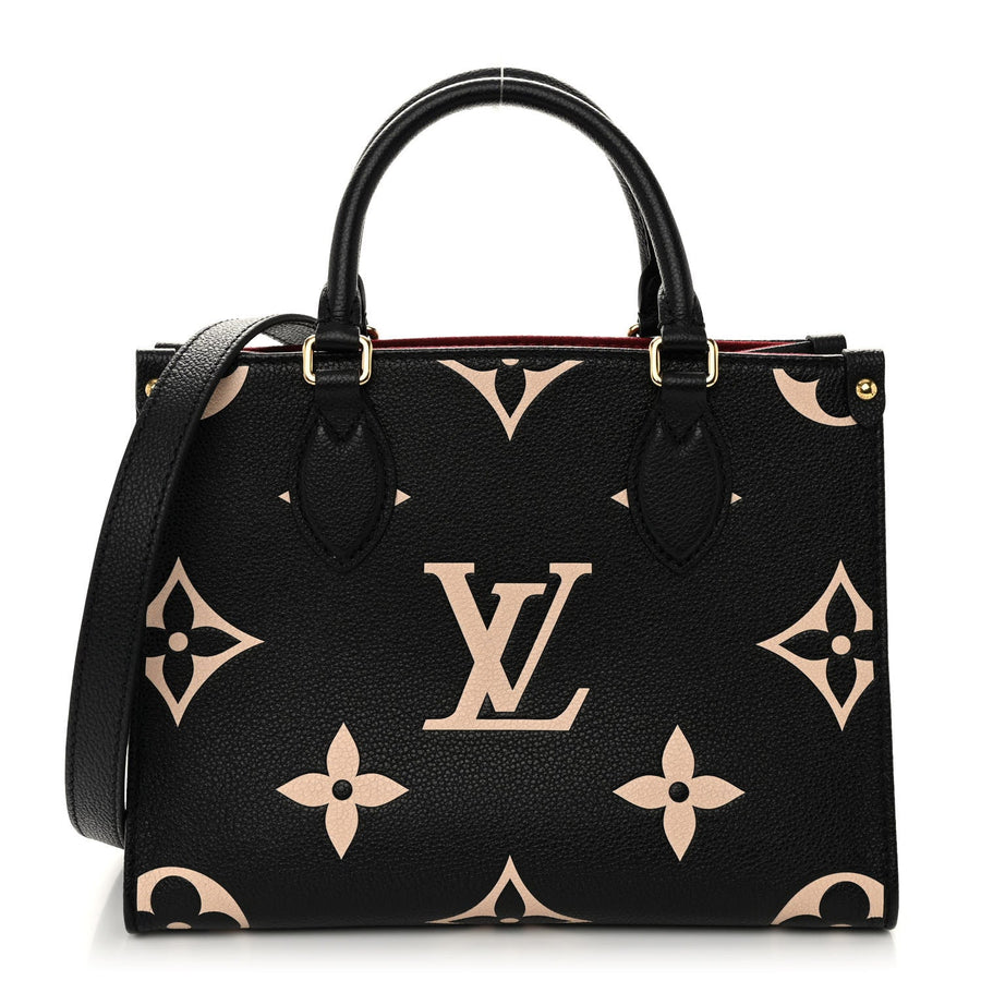 LOUIS VUITTON Empreinte Monogram Giant Onthego PM "Black Beige" 1
