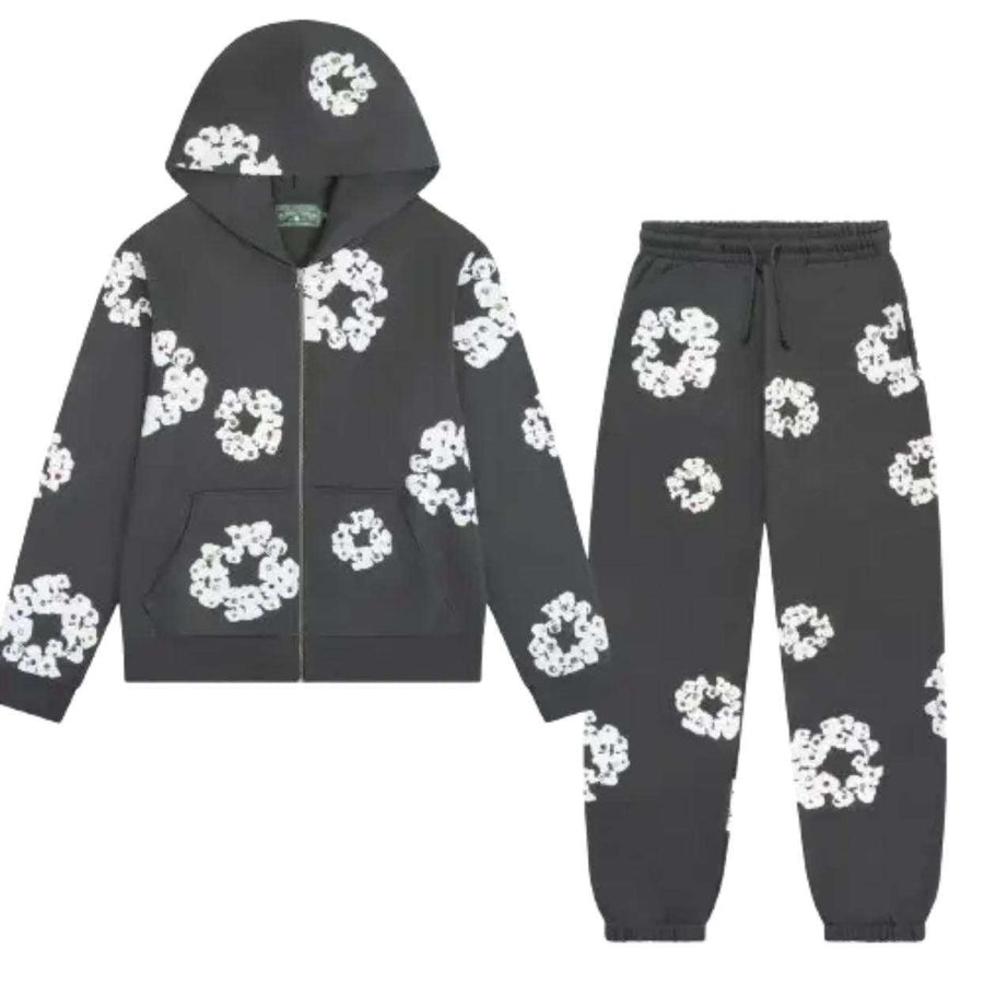Denim Tears Rhinestone Zip Up Hoodie Tracksuit 1