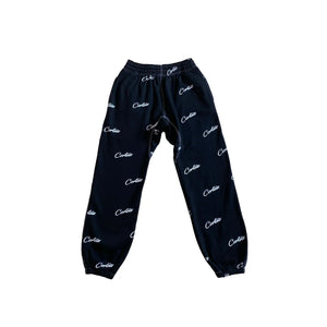 Corteiz All Over Print Jogging - (BLACK/WHITE) 1
