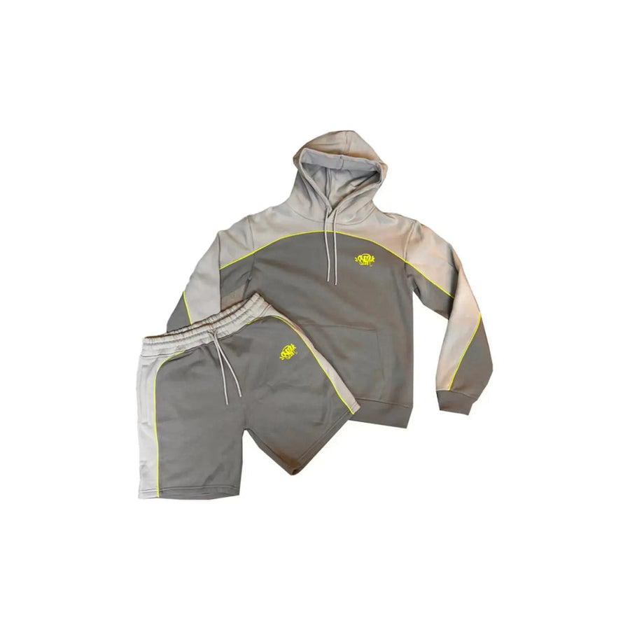 Syna World Pipe Hood and Short Set - Grey/Yellow 1