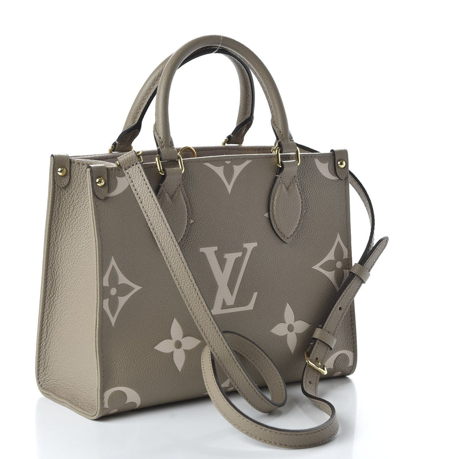 LOUIS VUITTON Empreinte Monogram Giant Onthego "PM Tourterelle Creme" 2